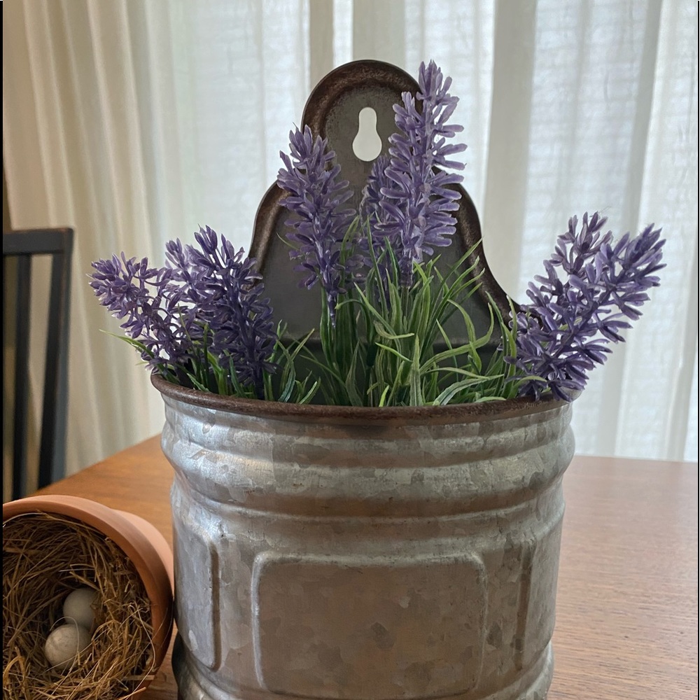 Rustic Metal Wall Floral Planter